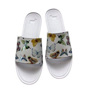 Goat Girls Butterfly Print Slide Sandals Size 4 New